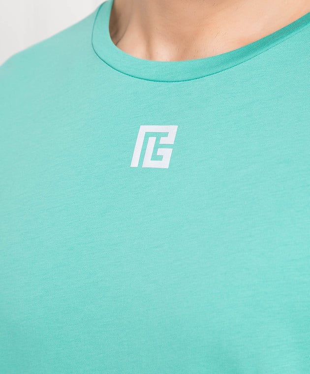 Balmain Green t-shirt with reflective logo AH1EG010BC03 изображение 5