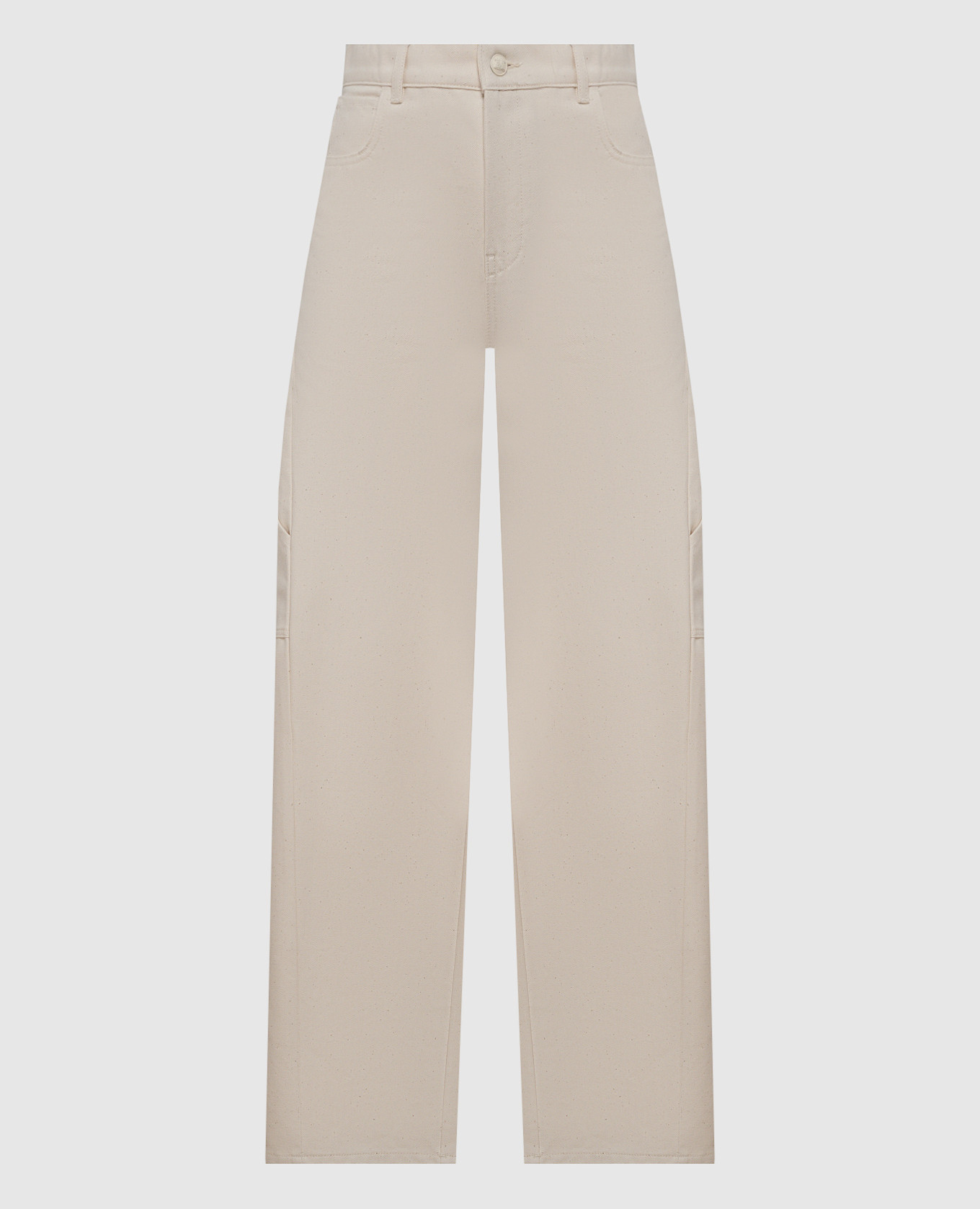 

Бежевые джинсы SEGNAL с логотипом, Бежевый, Прямые джинсы