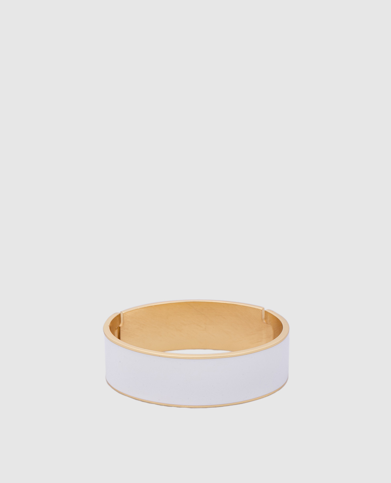White bracelet with 24-karat gold plating