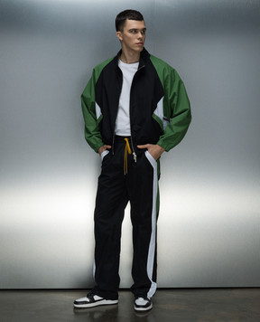 Rhude Чорні сортивні штани з лампасами RHPS24PA05005119