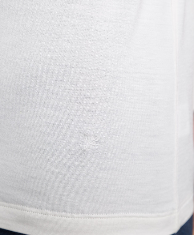 ISAIA White T-shirt MCI154JP001 изображение 5