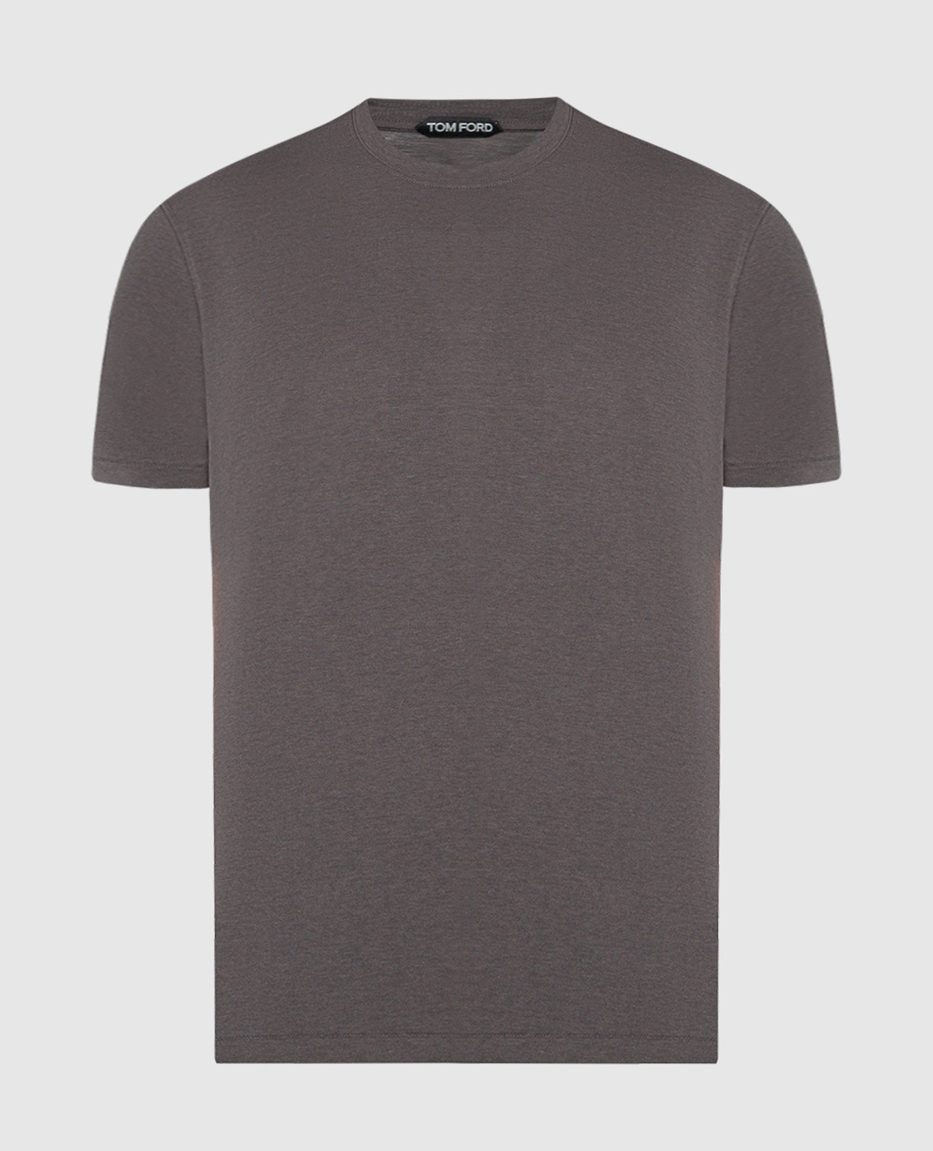 Gray t-shirt with monogram embroidery