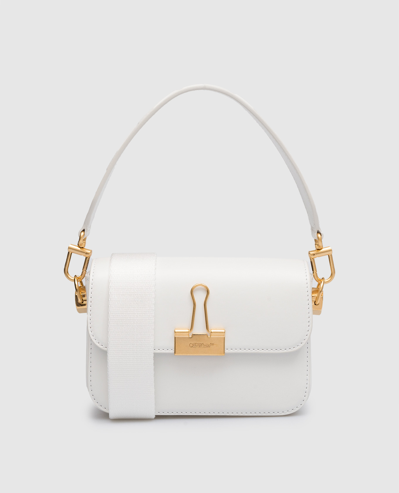 

Белая кожаная сумка-мессенджер Plain Binder, Белый, Сумки-мессенджеры