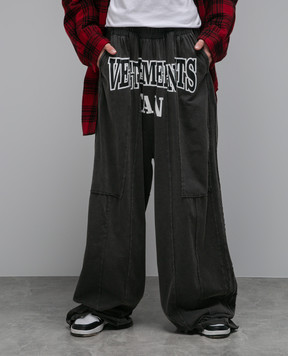 Vetements Серые спортивные брюки с принтом логотипа UE54SP260B