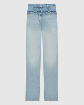 Givenchy Блакитні джинси з ефектом потертості з логотипом BW50WG50WD