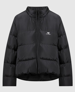 Balenciaga Чорна куртка з логотипом 769407TYD36