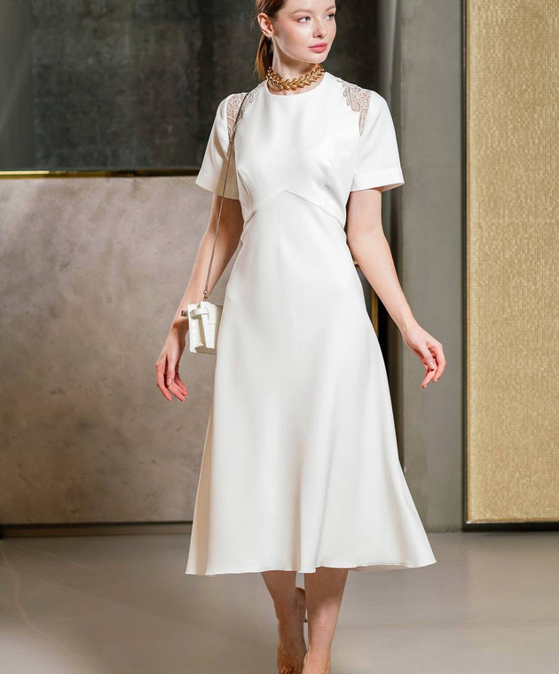 Ermanno Scervino White dress with lace D422Q760KIK image 6