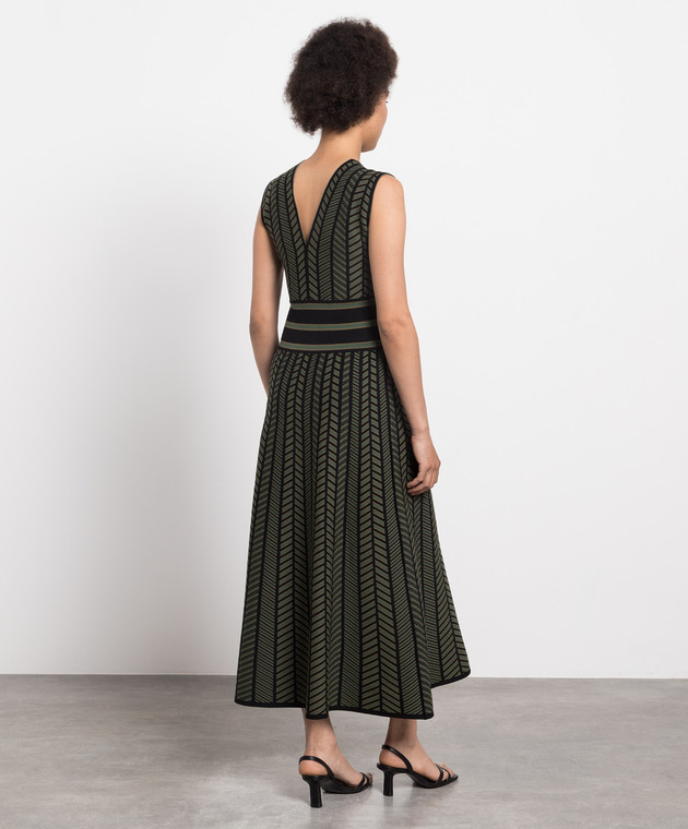 Max Mara Green dress in a geometric pattern BIAVO image 4