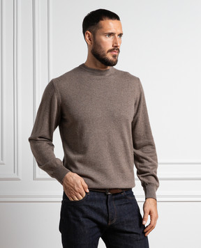 Cashmere&Whiskey Коричневий джемпер з кашеміру 352N
