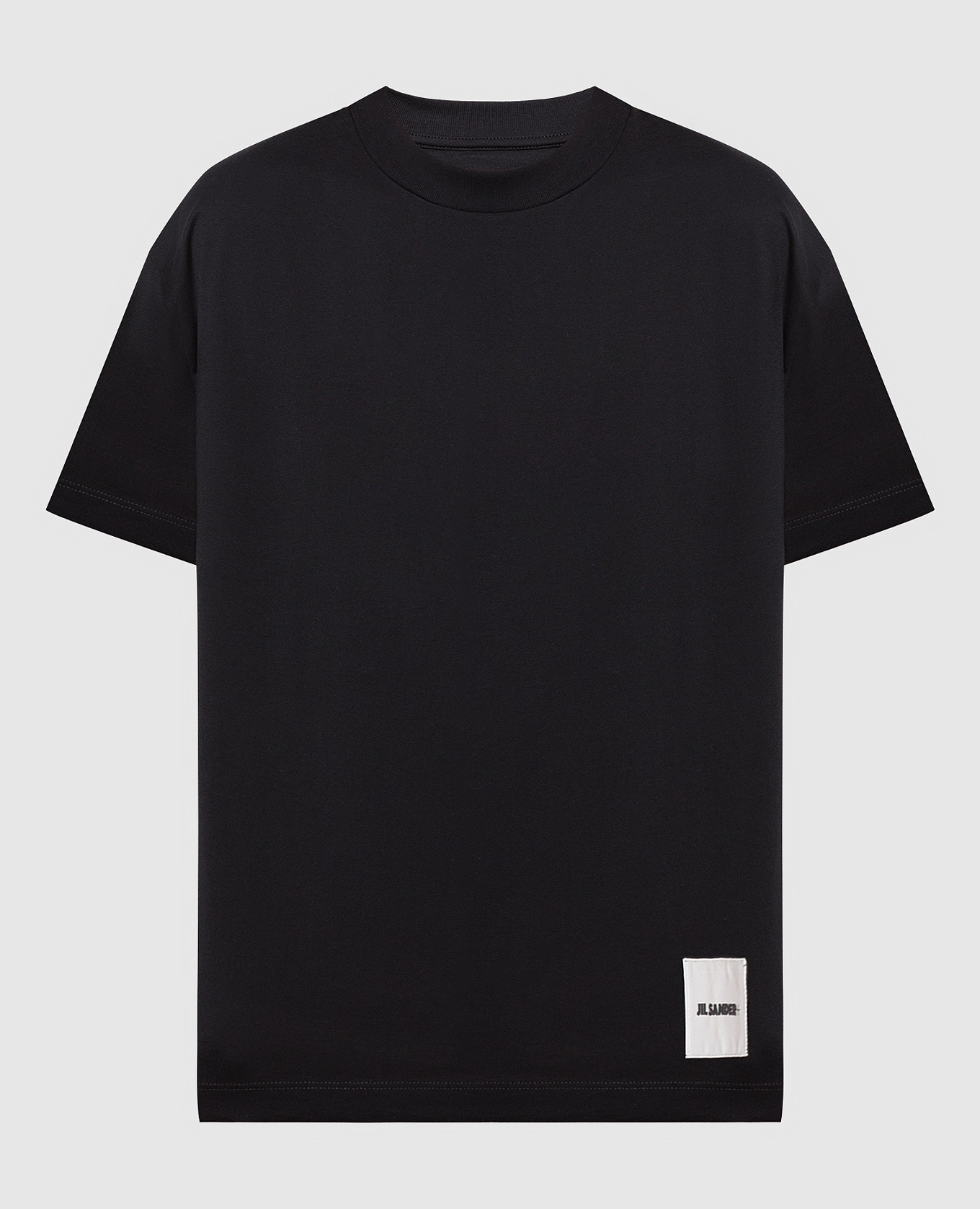 Набор черных футболок с контрастным патчем логотипа