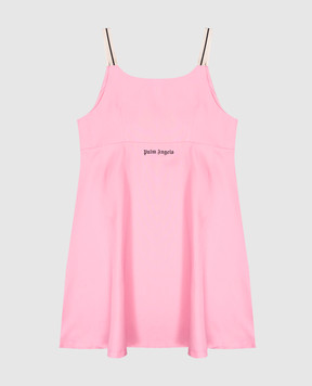 Palm Angels Детское розовое платье с принтом логотипа PGDJ001S24FAB0011012