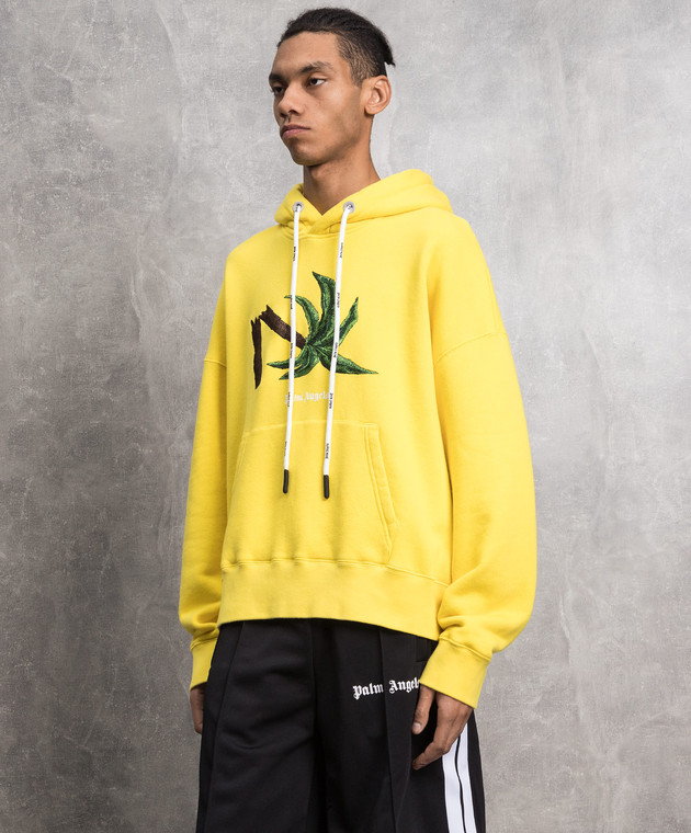 BROKEN LOGO HOODIE in yellow - Palm Angels® Official