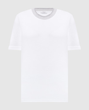 Peserico Біла футболка в рубчик S06930J05669C