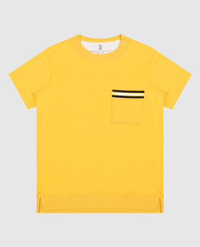 Brunello Cucinelli Дитяча жовта футболка B0T61T146B