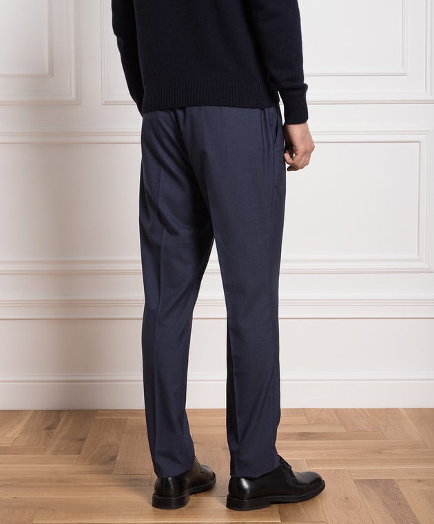 Brunello Cucinelli Сині штани з вовни M032PE1740 зображення 4