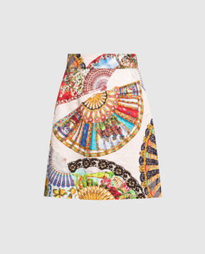 Dolce&Gabbana Бежевая юбка в принт F4AG8TFPMQ4