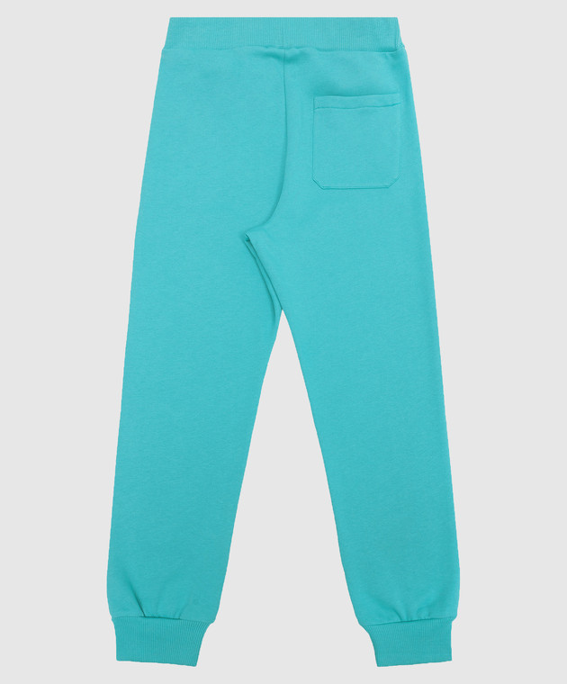 Balmain Children's blue joggers with holographic logo BS6S90Z0081410 image 2