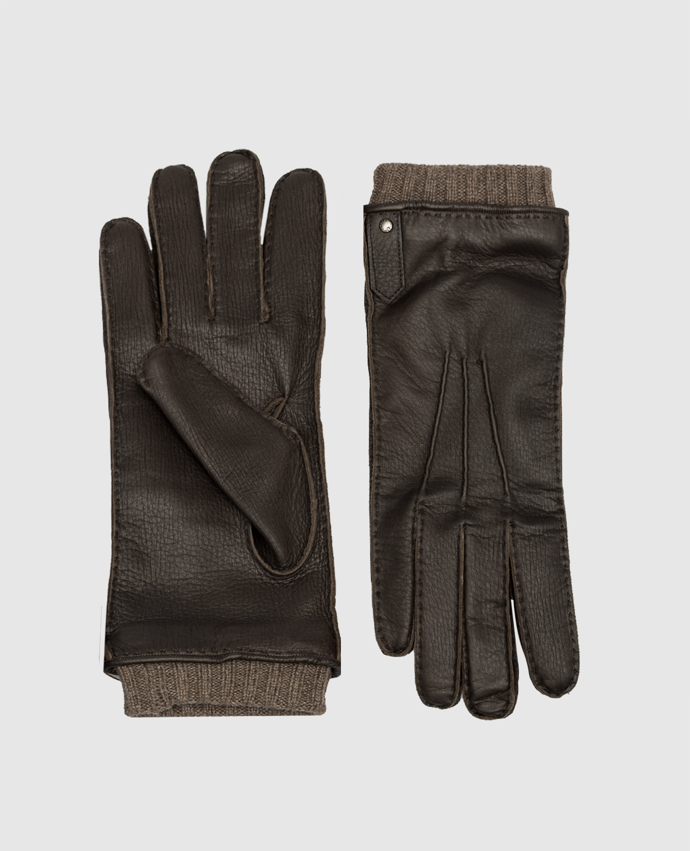 Brown deerskin gloves
