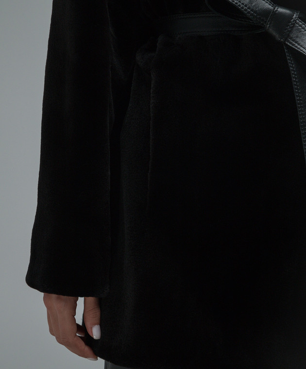MalaMati Black fur coat made of mink fur 30050 image 5
