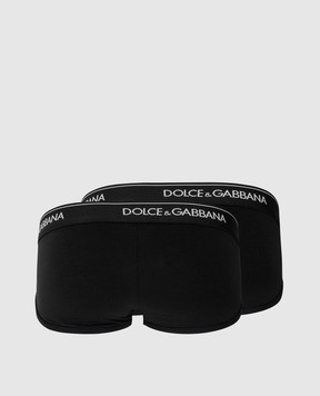 Dolce&Gabbana Набір чорних трусів-бріфів Brando M9C05JONN95