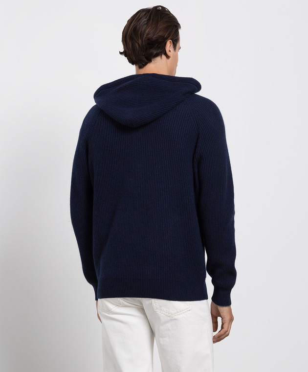 Brunello Cucinelli Темно-синій кардиган із кашеміру M22704806G зображення 4