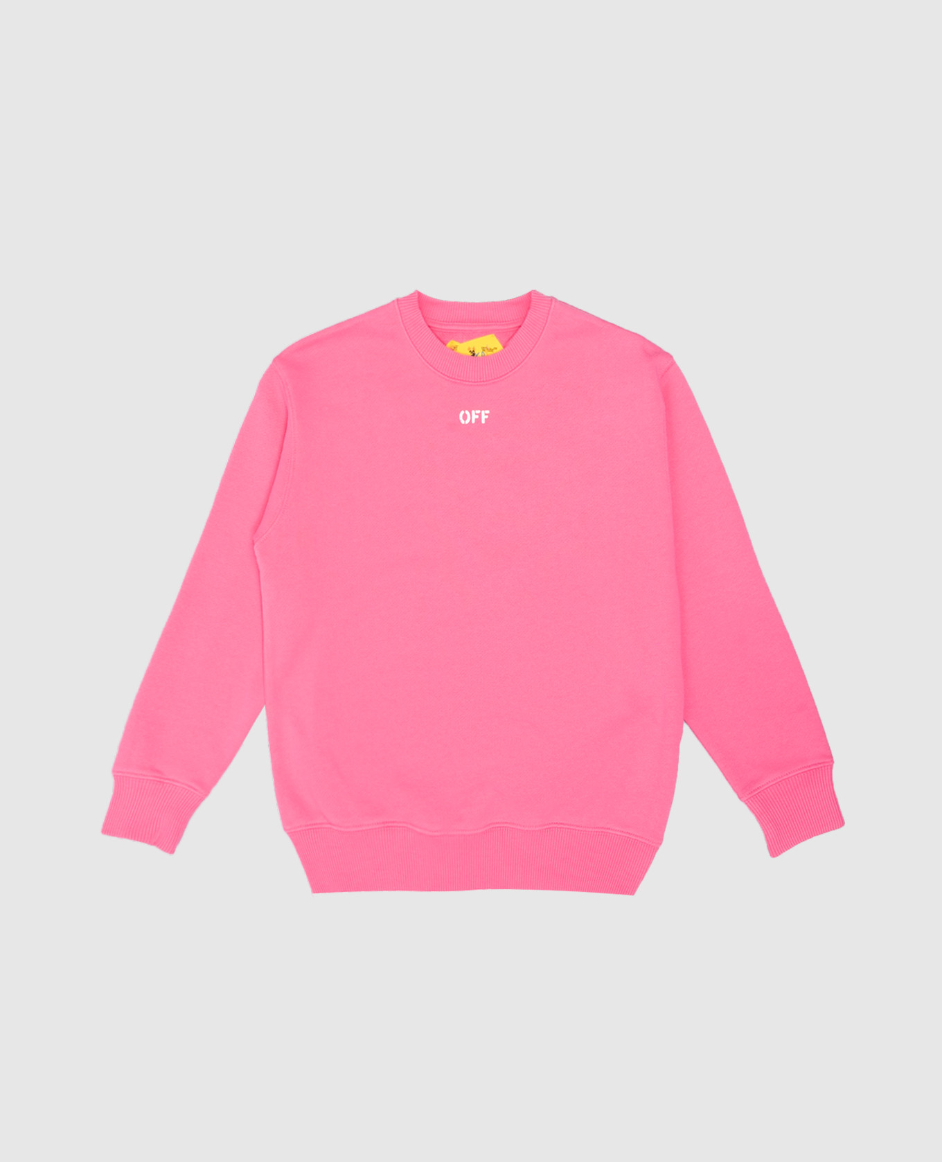 Children's pink sweatshirt with a logo