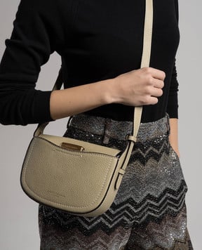 Gianni Chiarini Зелена шкіряна сумка-седл Sandy з логотипом BS10560RMN