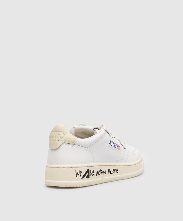 AUTRY White leather sneakers with logo A13IAULWLD10 image 3