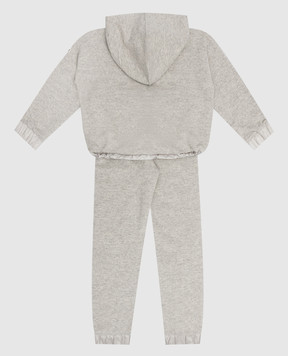 Moncler ENFANT Дитячий сірий спортивний костюм 8M00009899PI1214