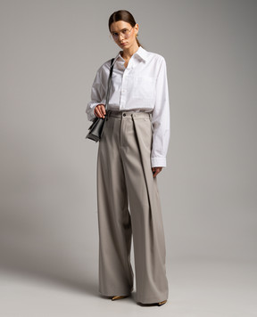 Maison Margiela MM6 Серые брюки с защипом S52KA0481S47848