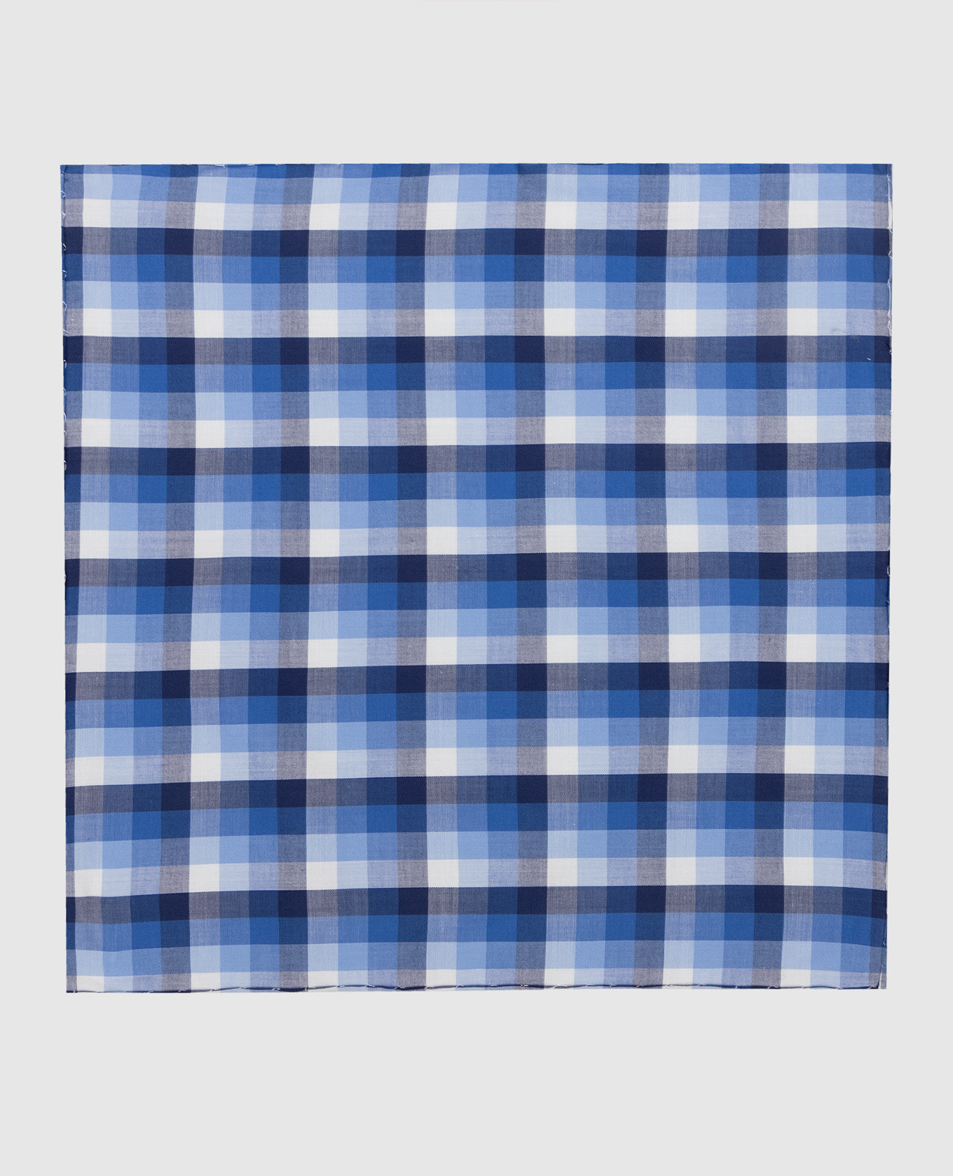 Children's blue checkered scarf