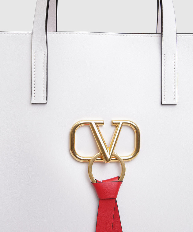 Valentino Белая кожаная сумка Vring RW0B0D90UZQ изображение 5