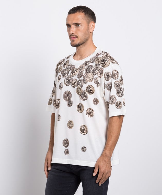 Dolce&Gabbana White t-shirt with a print G8PB8THI78G image 3