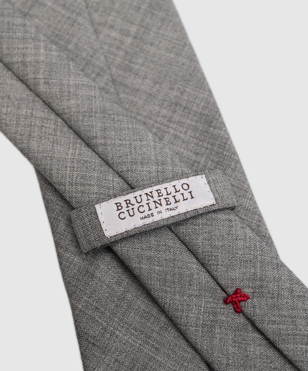 Brunello Cucinelli Серый галстук из шерсти M032P0018 изображение 4