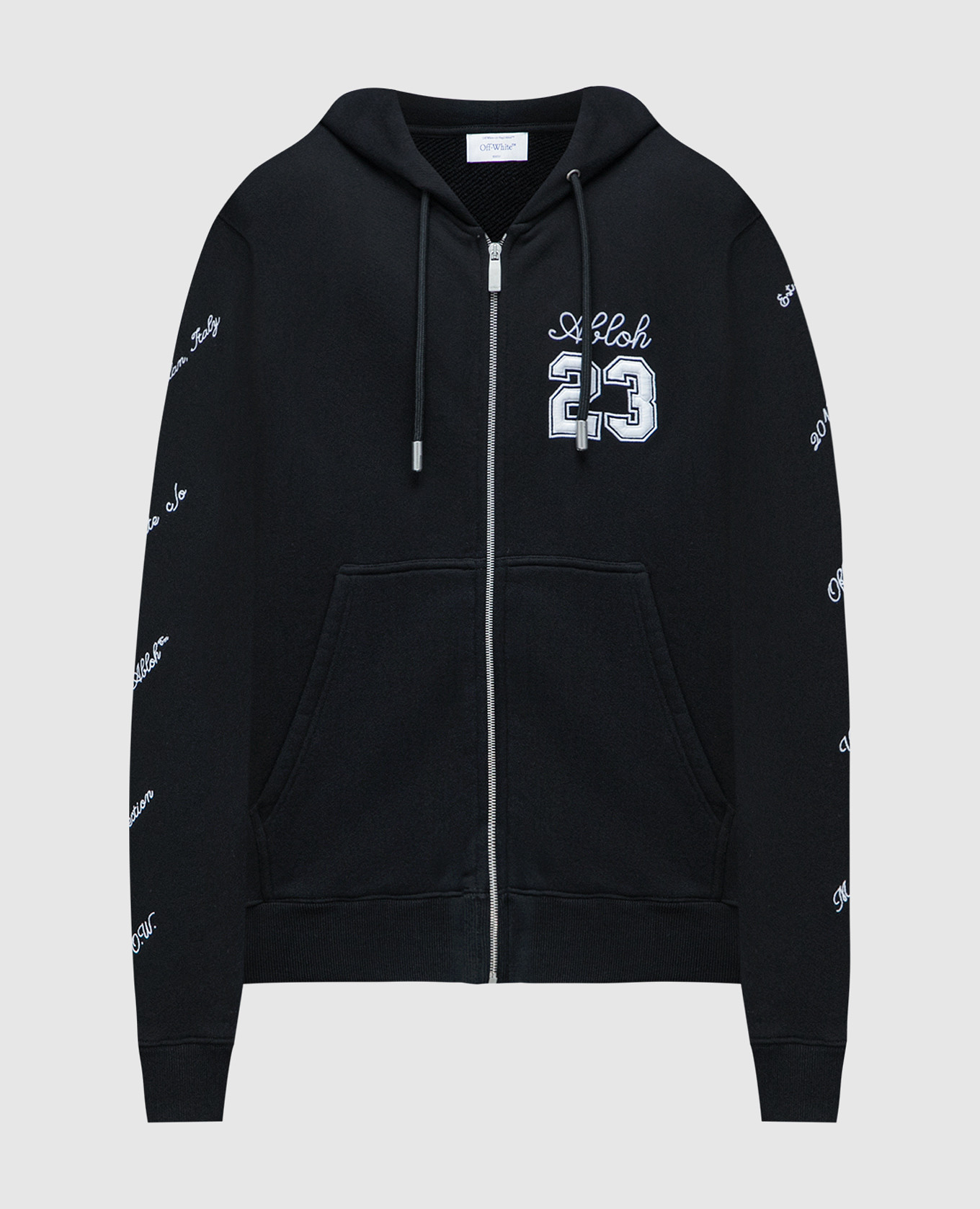 Black sports jacket with 23 Logo embroidery
