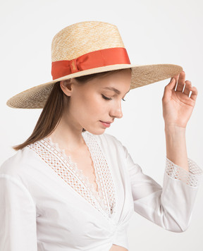 Borsalino Бежевий солом'яний капелюх Sophie 232179