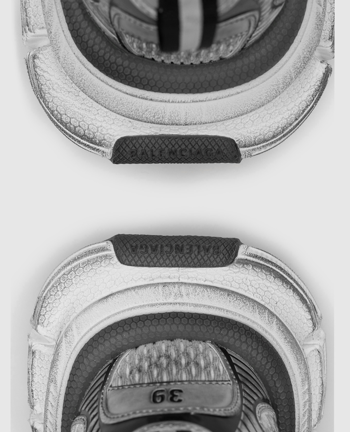 Balenciaga Серые кроссовки 3XL с эффектом потертости 734731W3XL5 изображение 6