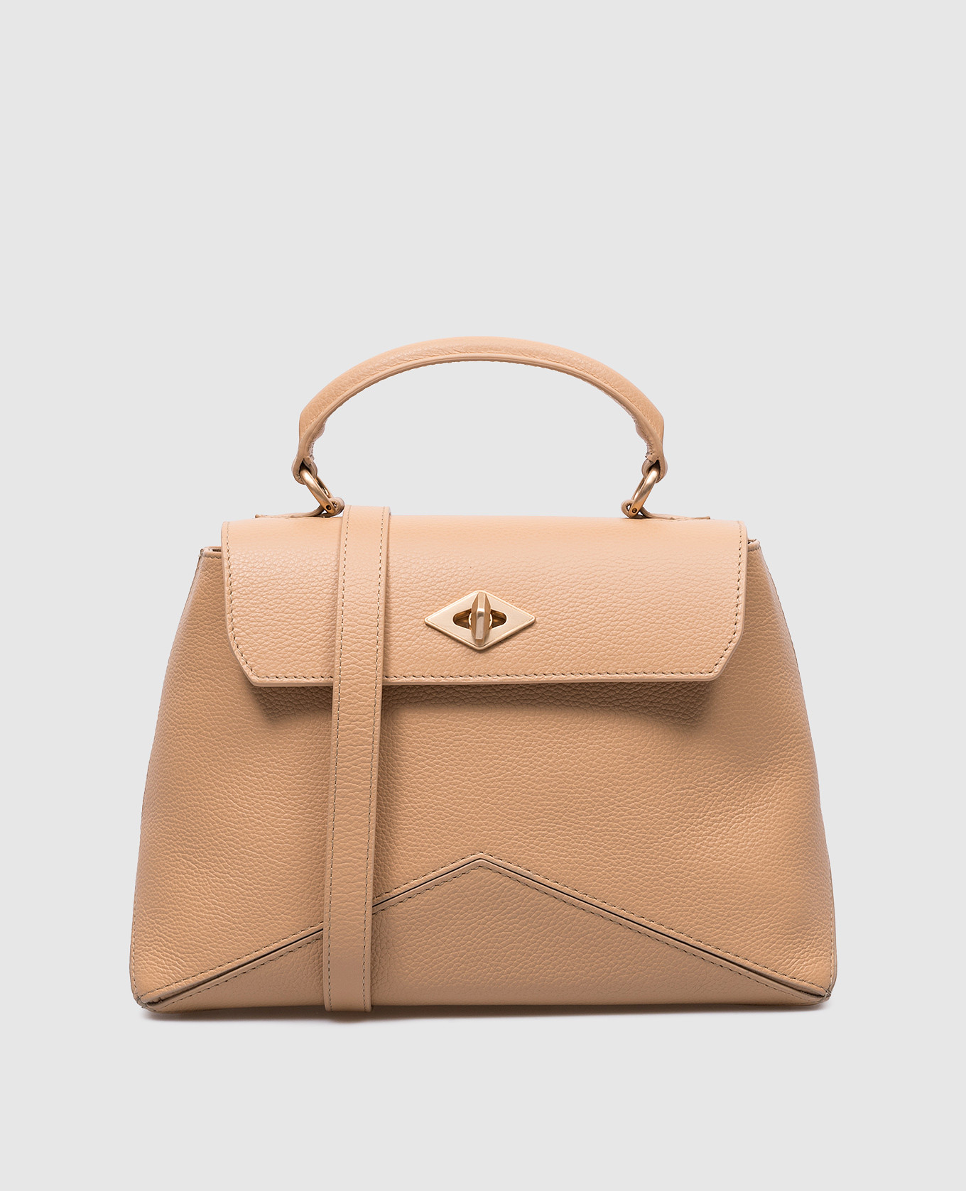 

Бежевая кожаная сумка Diamond Bag, Бежевый, Сумки на плечо
