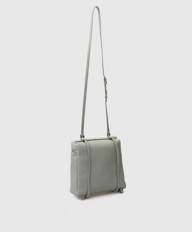 Loro Piana Сірий шкіряний рюкзак Extra Pocket FAM0893 зображення 3