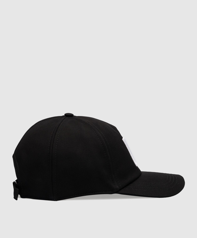 Dolce&Gabbana Чорна кепка з контрастною вишивкою логотипу DG GH706ZGF654 зображення 3