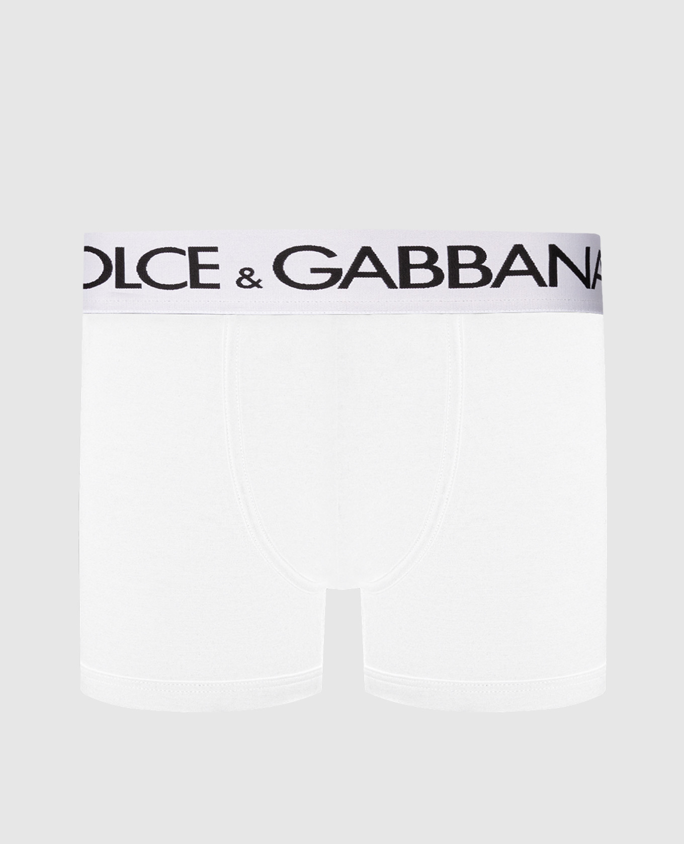 White boxer briefs with logo pattern