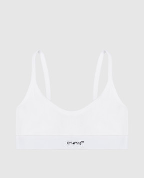 Off-White White top with contrasting logo OWUA040C99FAB002