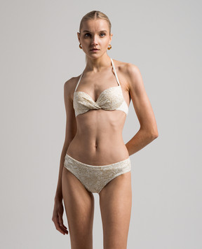 Ermanno Scervino Білий купальник з вишивкою з люрексом D384Y316BBWE317BWE