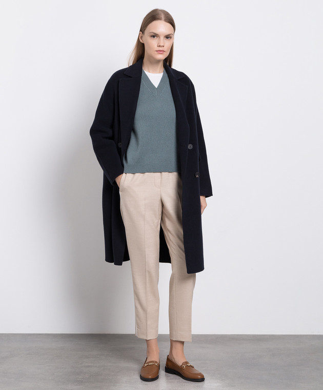 Peserico Зеленый пуловер из шерсти, шелка и кашемира S99022F07K09018 изображение 2