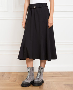 Brunello Cucinelli Черная юбка MPW07G3464