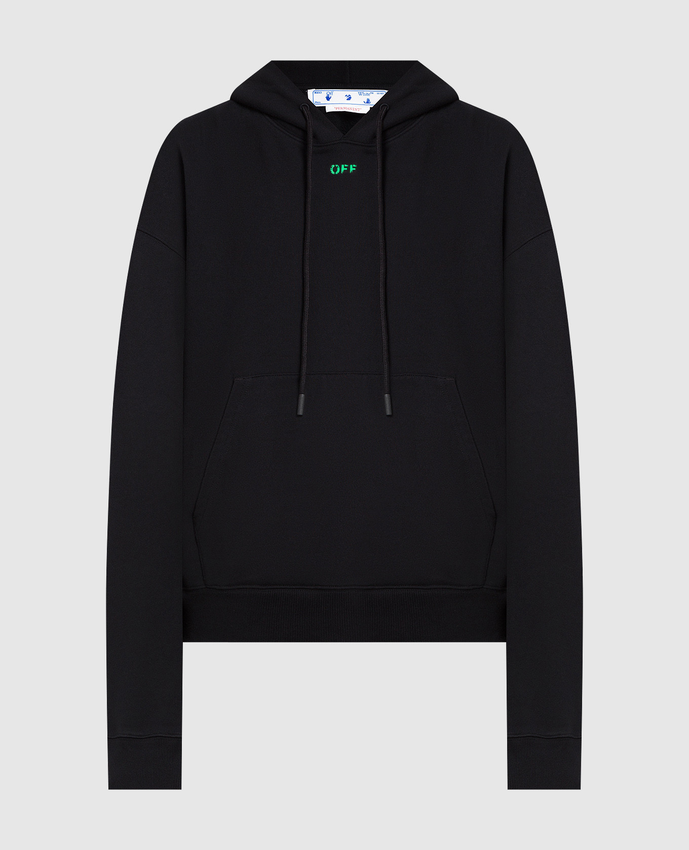 

Черное худи с принтом, Черный, Худи