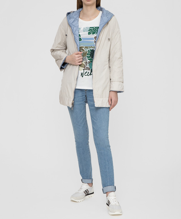 Max Mara Голубой двухсторонний пуховик ENOVEH изображение 2