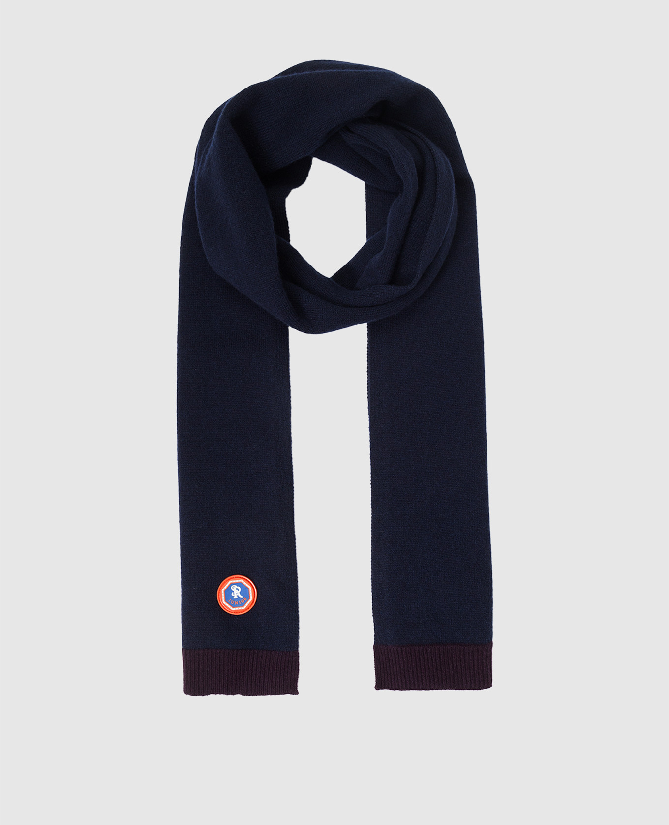 Children's dark blue cashmere scarf