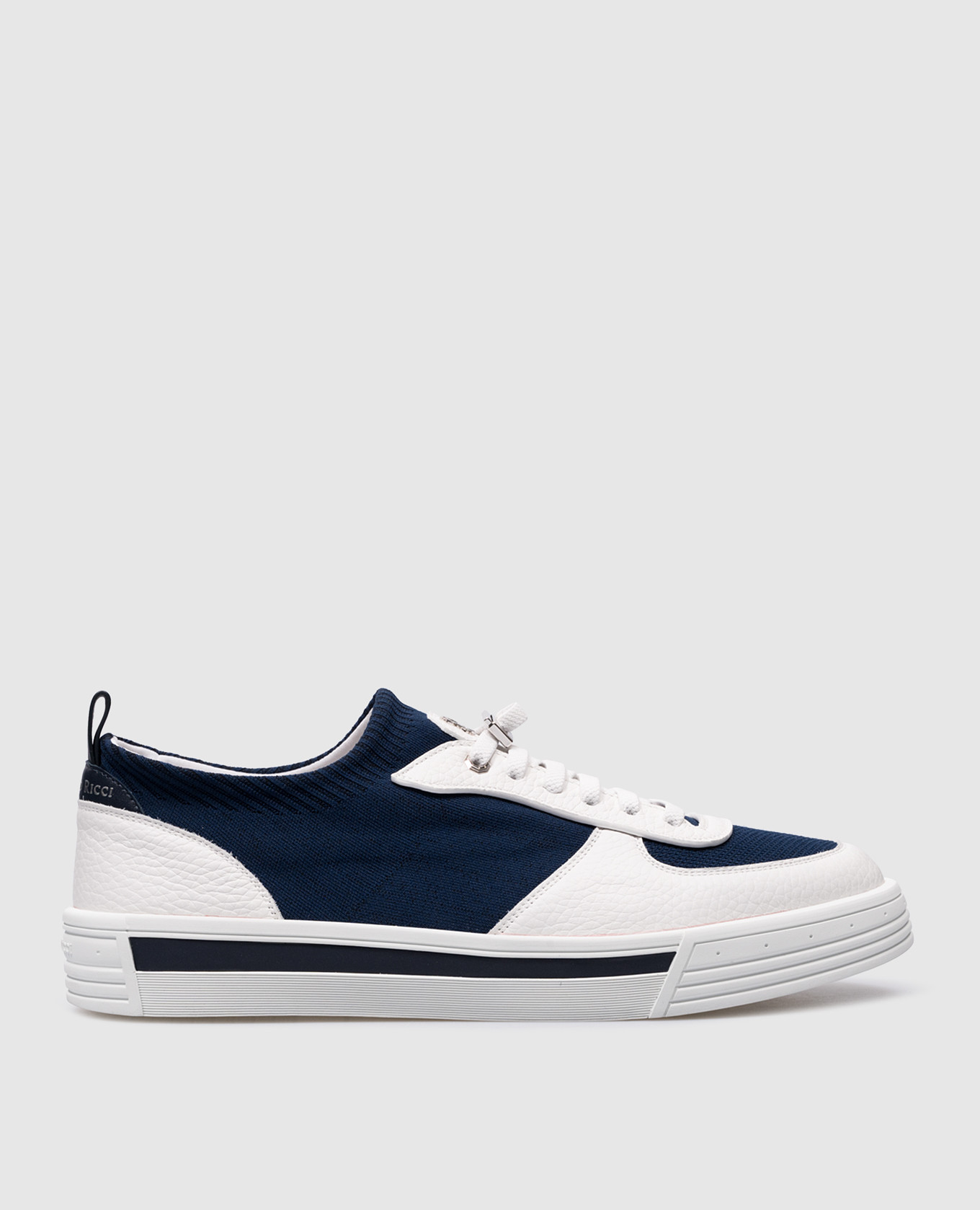 Blue combination sneakers with logo monogram