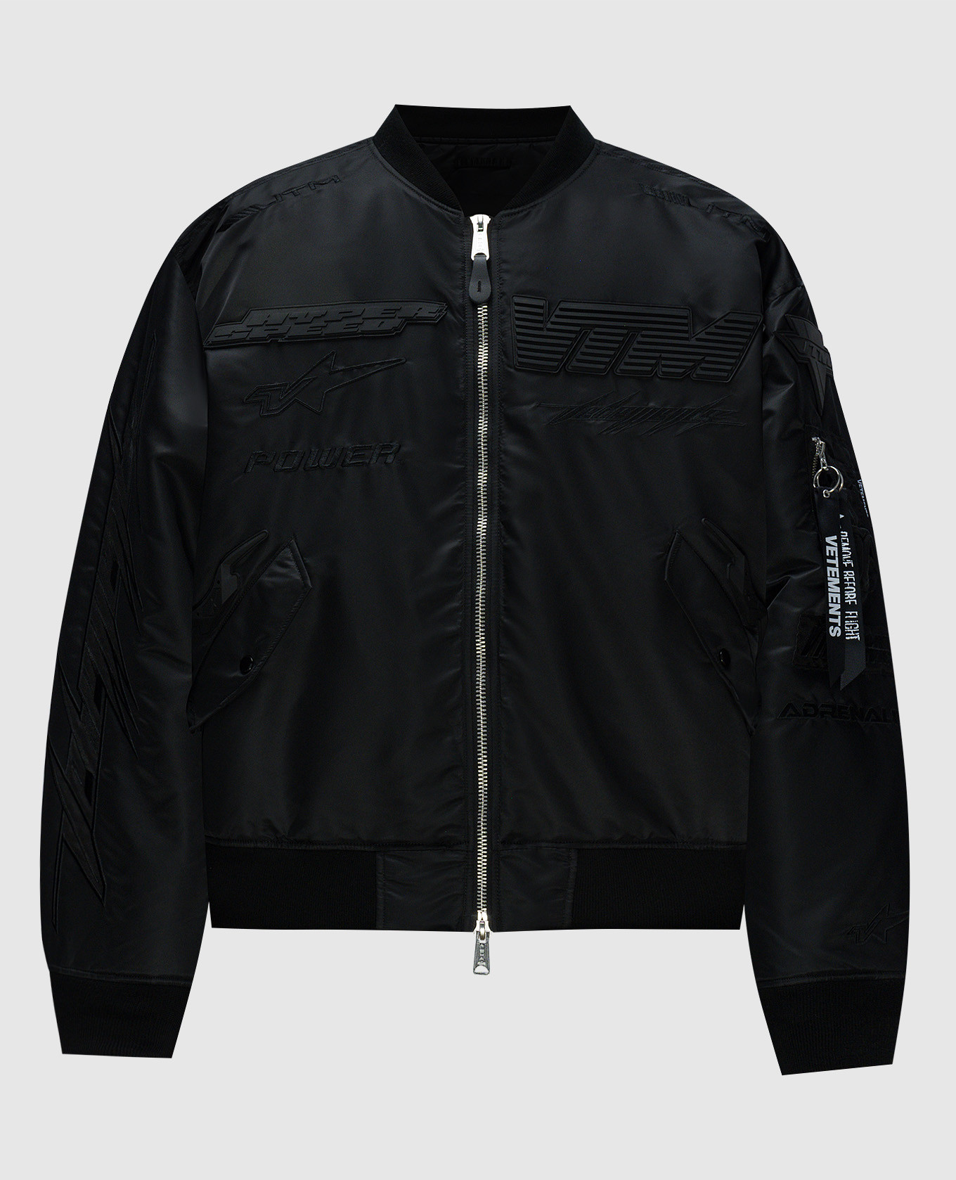 

Черный бомбер Alpha Industries Edition с фактурными нашивками, Бомберы